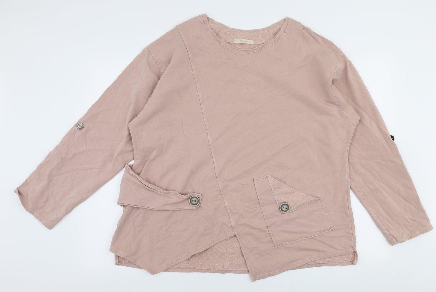 Jiverso Womens Pink  Cotton Pullover Sweatshirt Size XL  Pullover