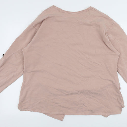 Jiverso Womens Pink  Cotton Pullover Sweatshirt Size XL  Pullover