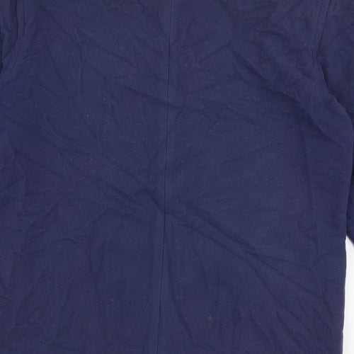 Preworn Womens Blue   Overcoat Coat Size 10  Button