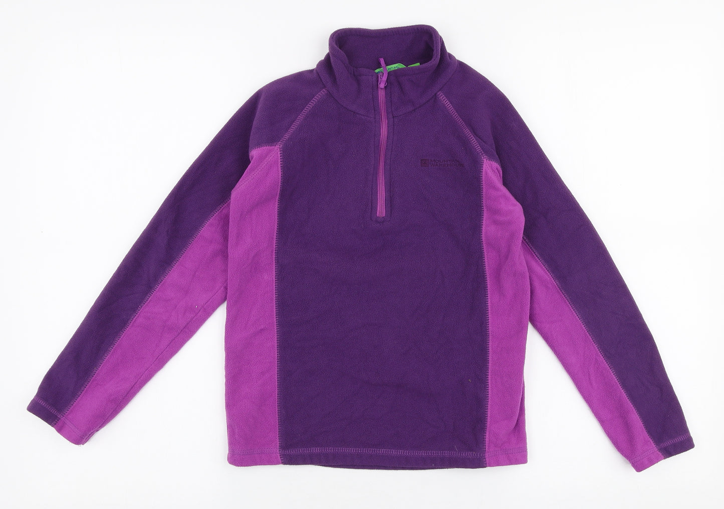 Mountain Warehouse Girls Purple  Polyester Pullover Sweatshirt Size 9-10 Years  Zip