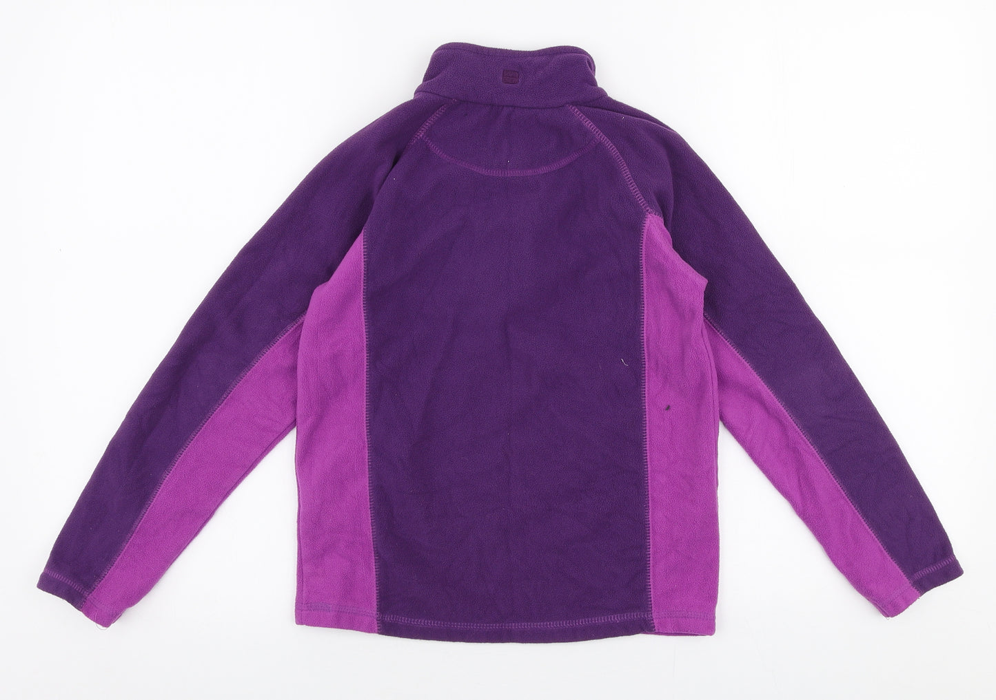 Mountain Warehouse Girls Purple  Polyester Pullover Sweatshirt Size 9-10 Years  Zip