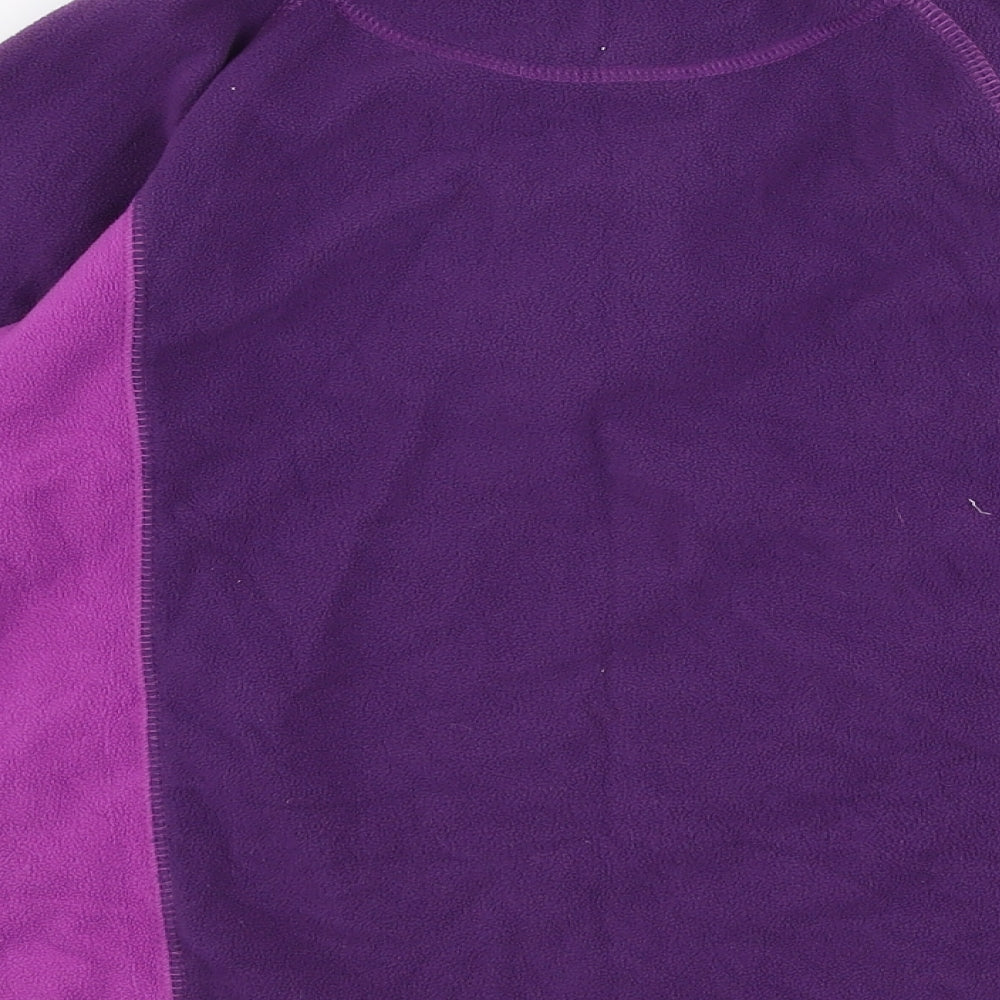 Mountain Warehouse Girls Purple  Polyester Pullover Sweatshirt Size 9-10 Years  Zip