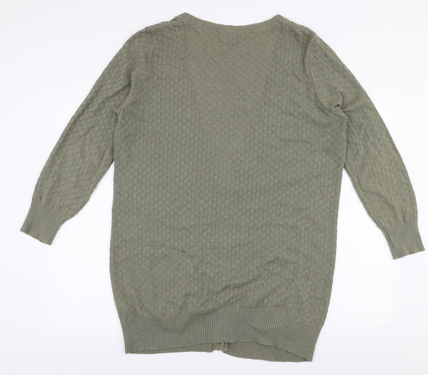 George Womens Green V-Neck  Cotton Cardigan Jumper Size 20