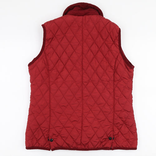 County Estate Womens Red   Gilet Coat Size 16  Snap