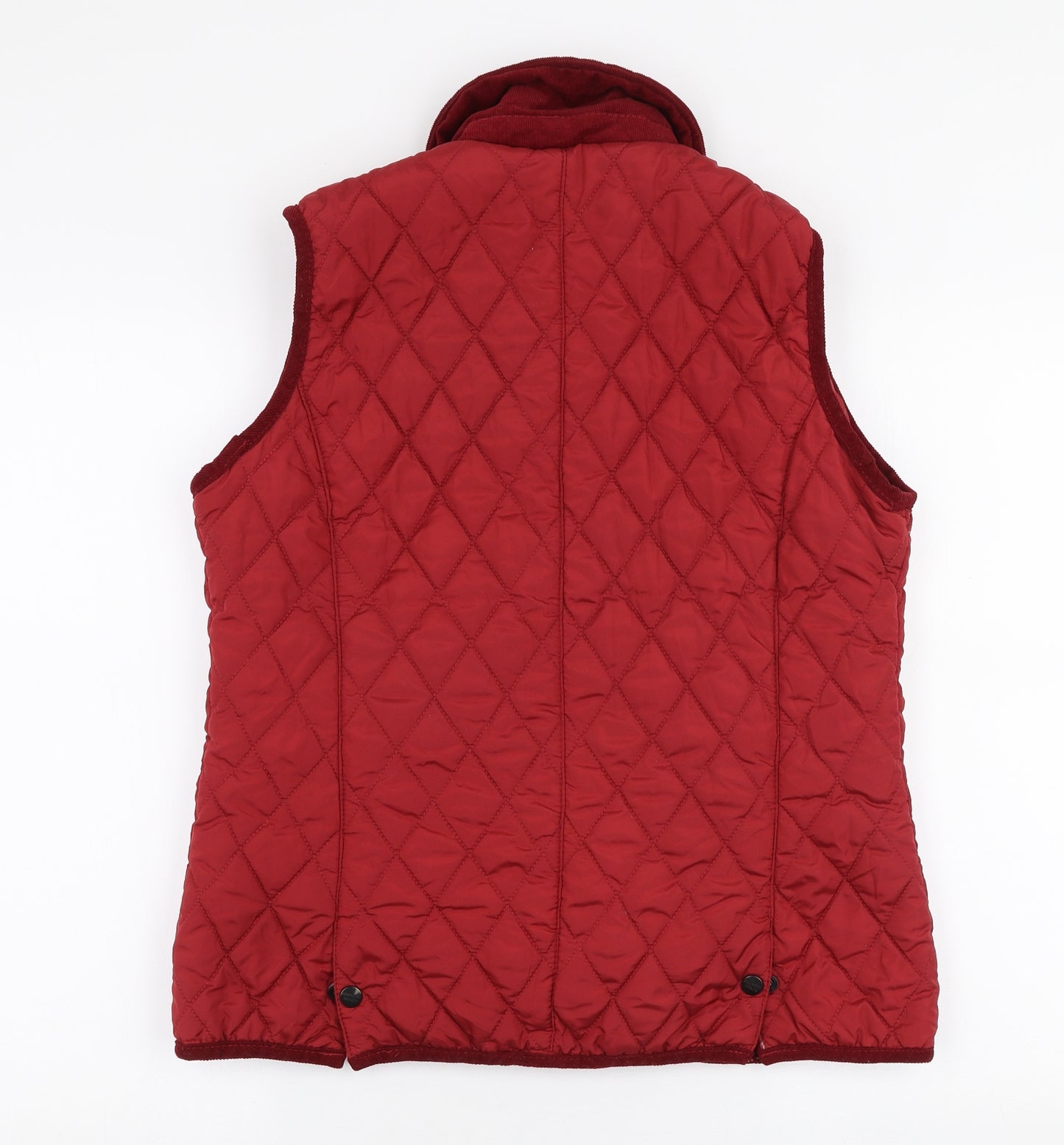 County Estate Womens Red   Gilet Coat Size 16  Snap