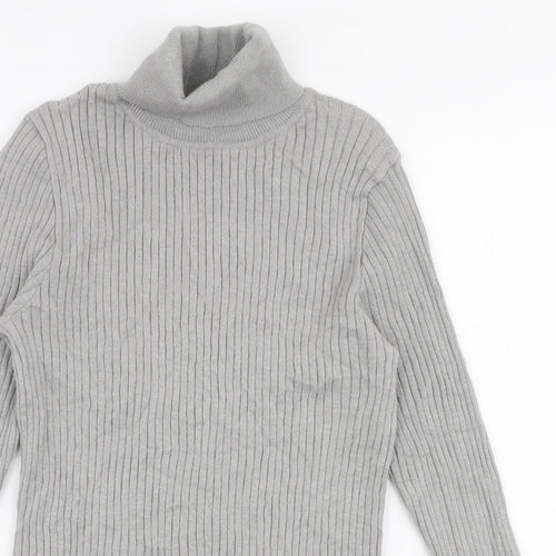 Primark Womens Grey Roll Neck  Viscose Pullover Jumper Size M