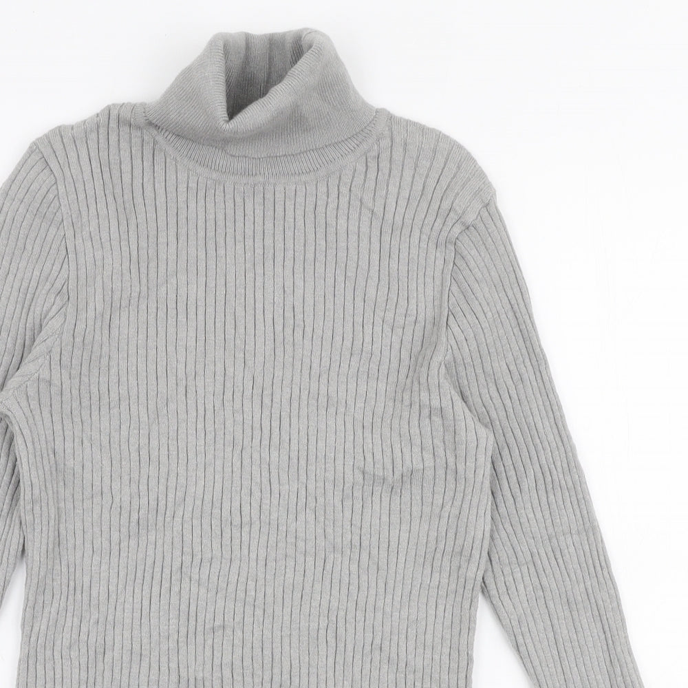 Primark Womens Grey Roll Neck  Viscose Pullover Jumper Size M