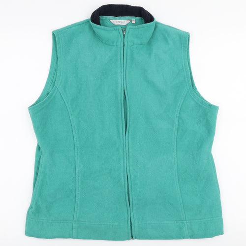 Edinburgh Woolen Mill Womens Green   Gilet Jacket Size L  Zip