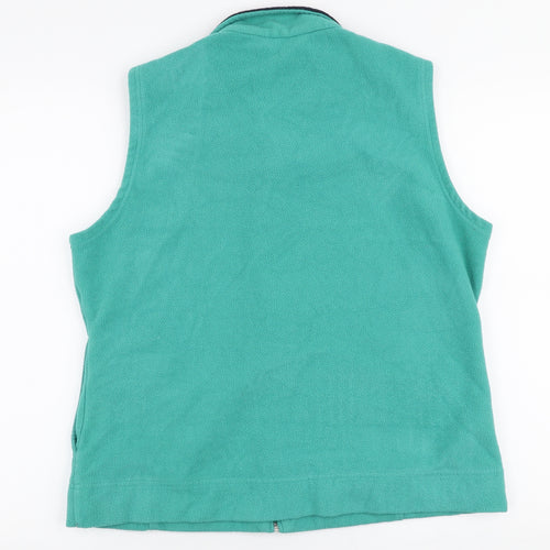 Edinburgh Woolen Mill Womens Green   Gilet Jacket Size L  Zip
