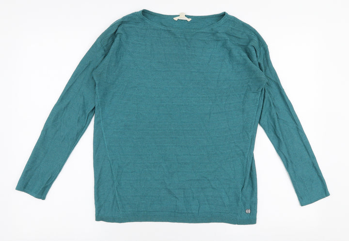 Esprit Womens Blue Round Neck Polyester Pullover Jumper Size S