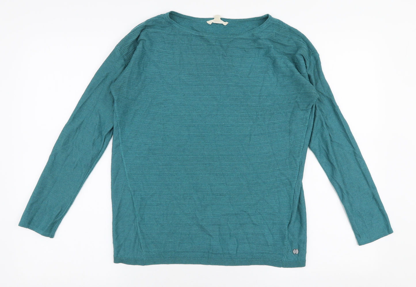 Esprit Womens Blue Round Neck  Polyester Pullover Jumper Size S