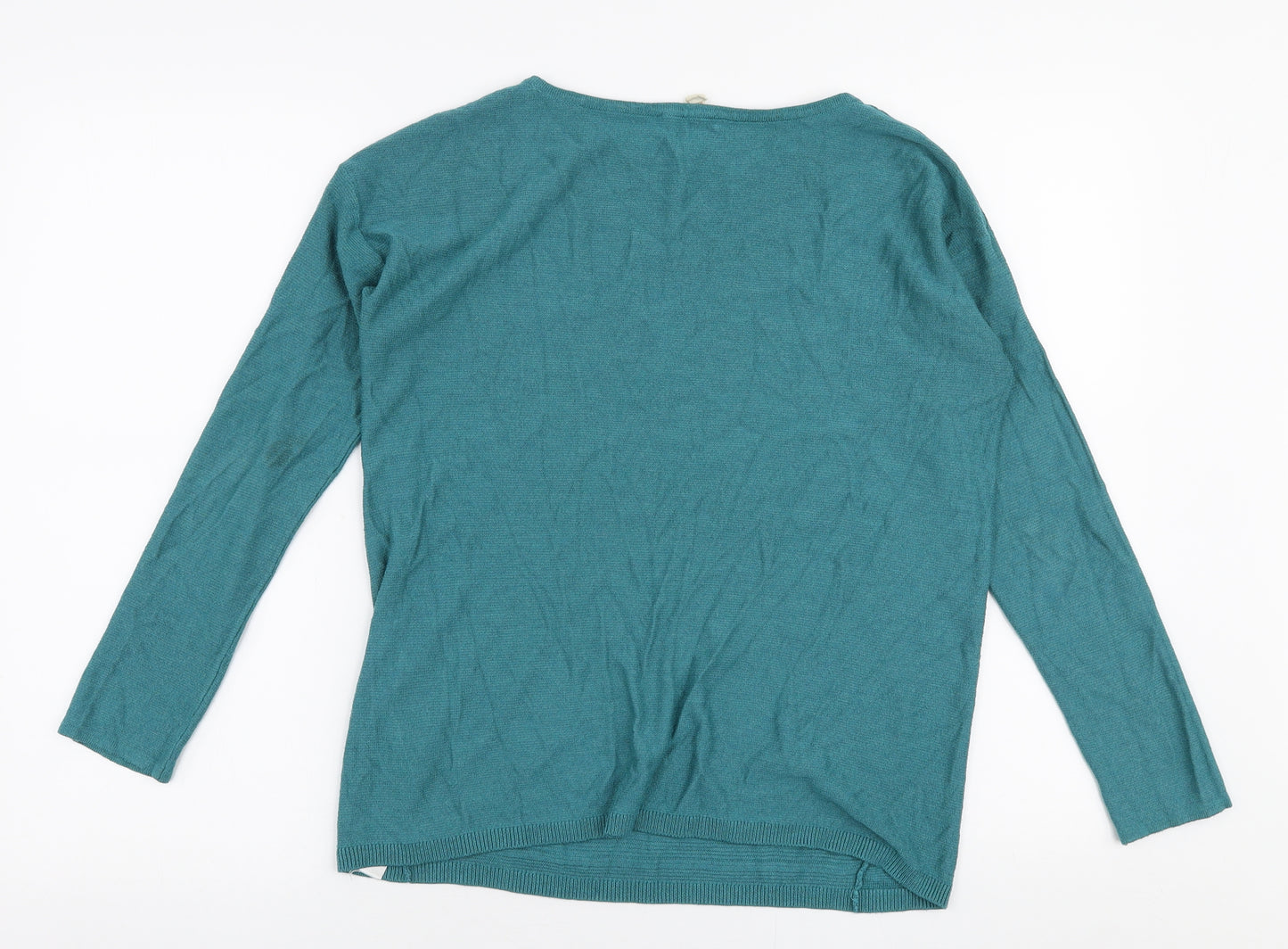 Esprit Womens Blue Round Neck  Polyester Pullover Jumper Size S