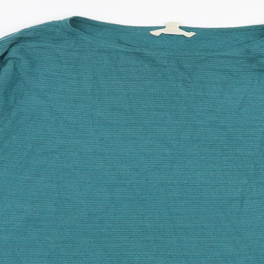 Esprit Womens Blue Round Neck  Polyester Pullover Jumper Size S