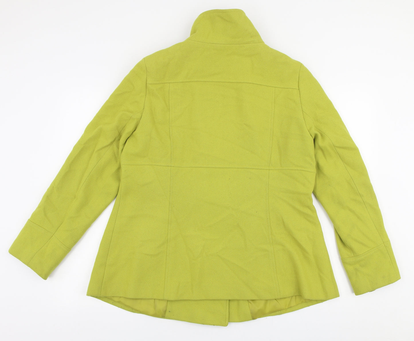 Wallis Womens Green   Overcoat Coat Size 16  Button