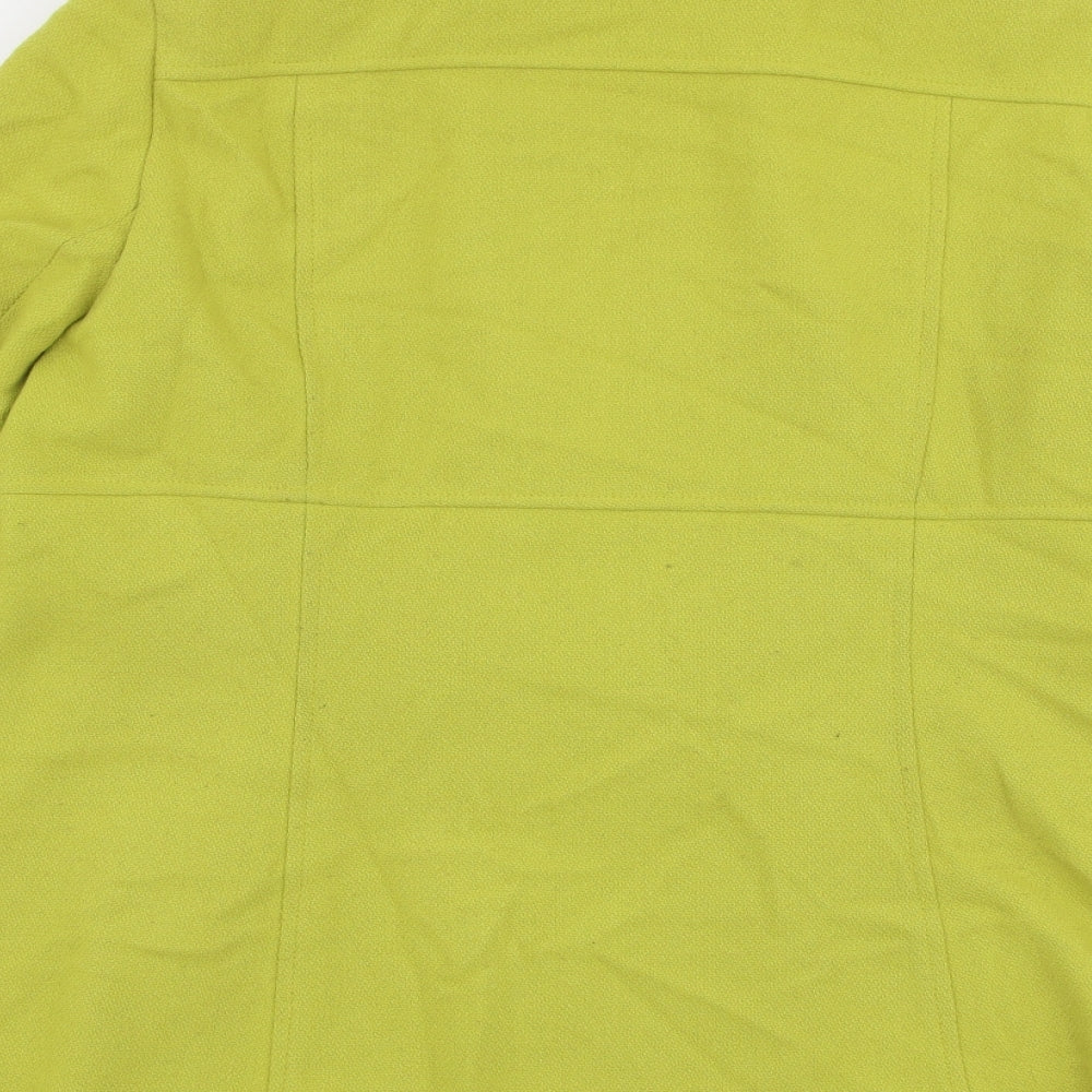 Wallis Womens Green   Overcoat Coat Size 16  Button