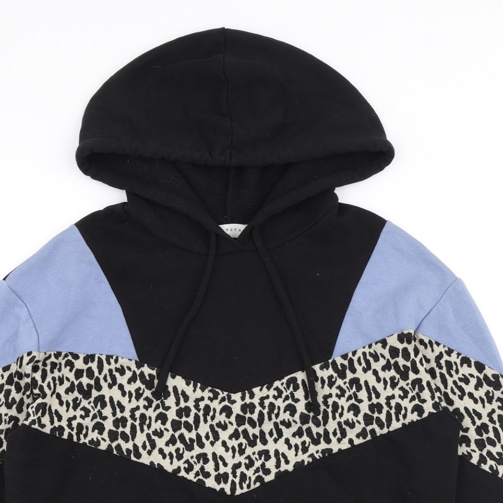 Papaya Womens Multicoloured Animal Print Polyester Pullover Hoodie Size S  Pullover