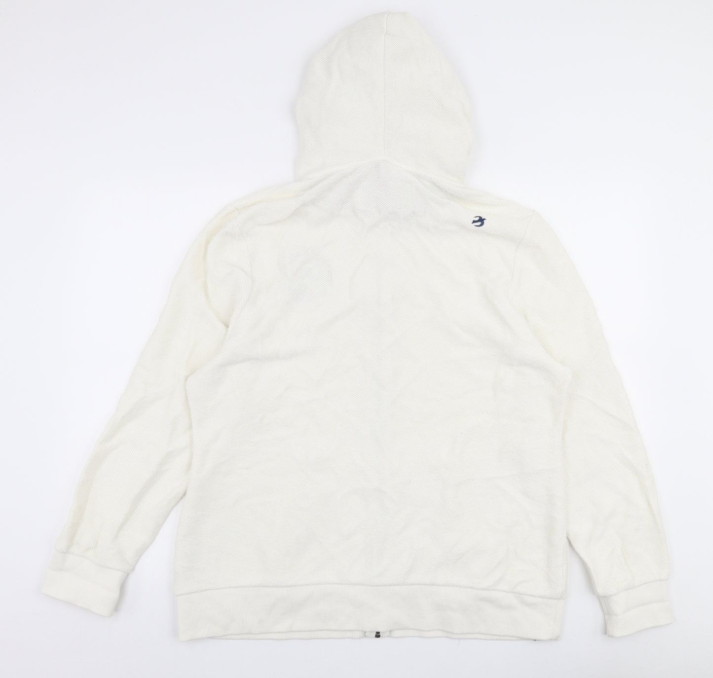 Brakeburn Womens Ivory  Cotton Full Zip Hoodie Size 16  Zip