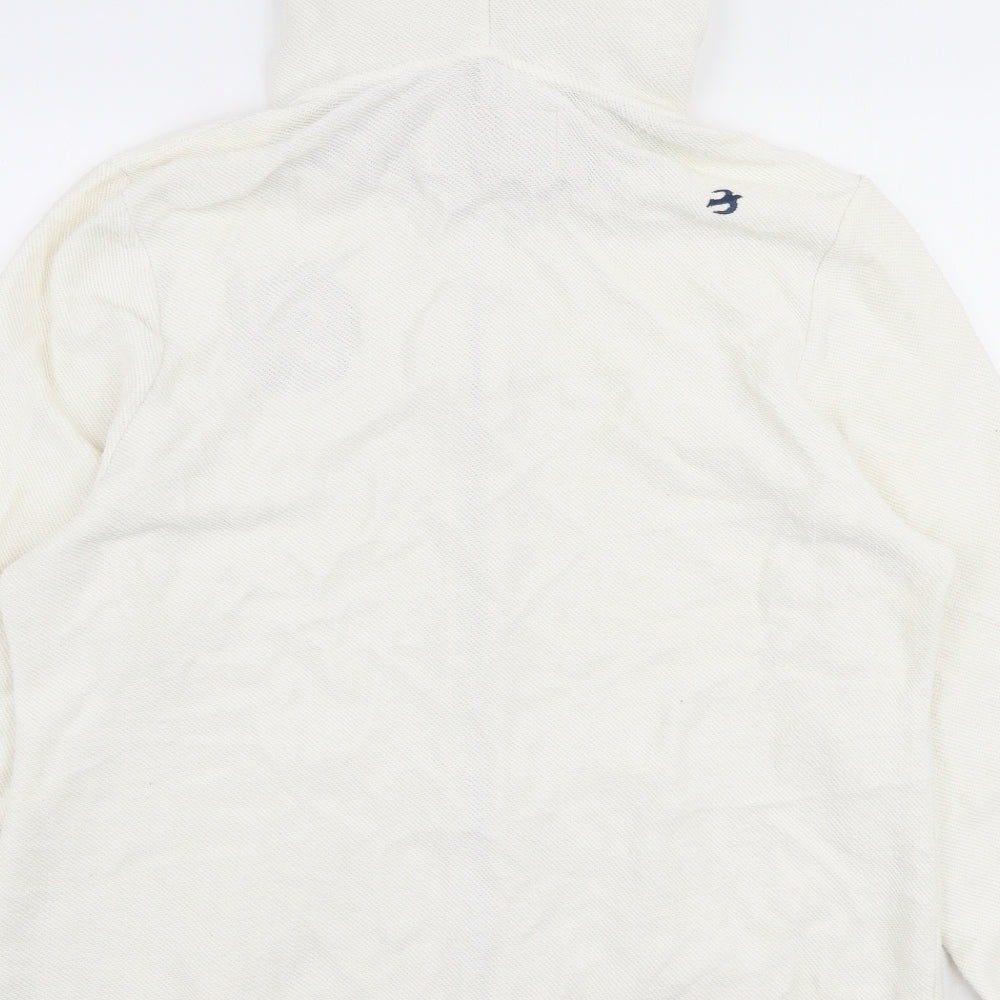 Brakeburn Womens Ivory  Cotton Full Zip Hoodie Size 16  Zip
