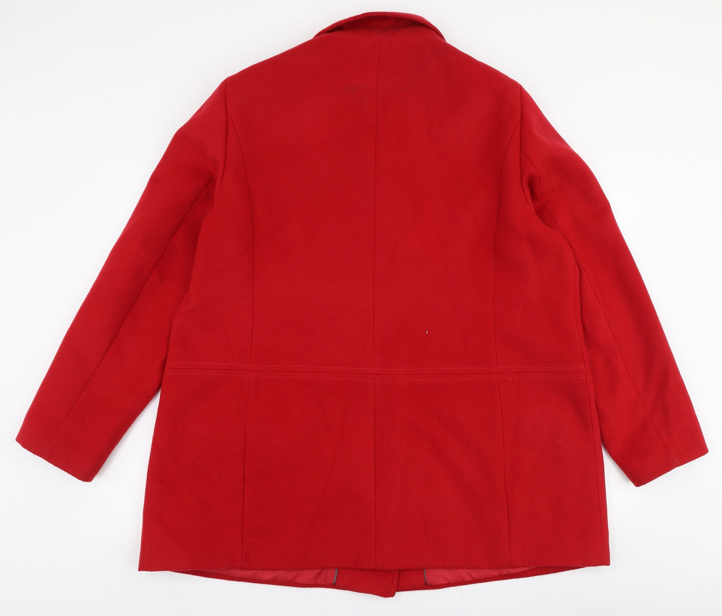 BHS Womens Red   Overcoat Coat Size 22  Button