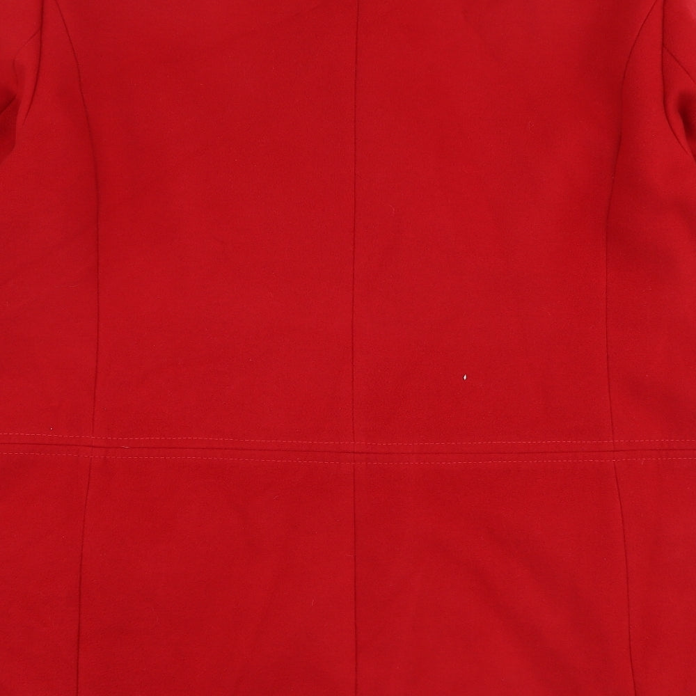 BHS Womens Red   Overcoat Coat Size 22  Button