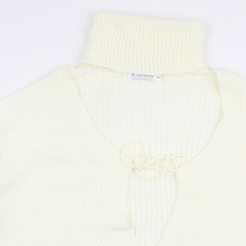 In the Style Womens Ivory Roll Neck  Acrylic Cardigan Jumper Size 8
