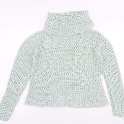 New Look Womens Blue Roll Neck  Acrylic Pullover Jumper Size 8