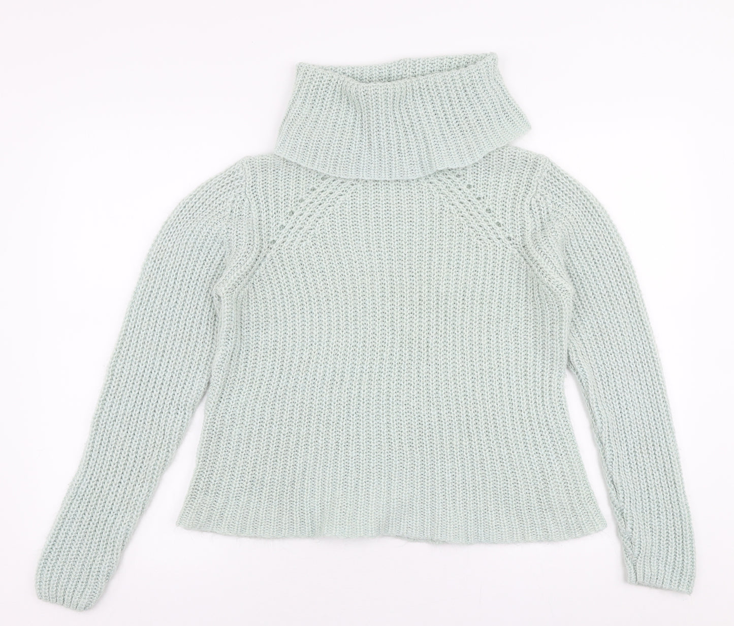 New Look Womens Blue Roll Neck  Acrylic Pullover Jumper Size 8