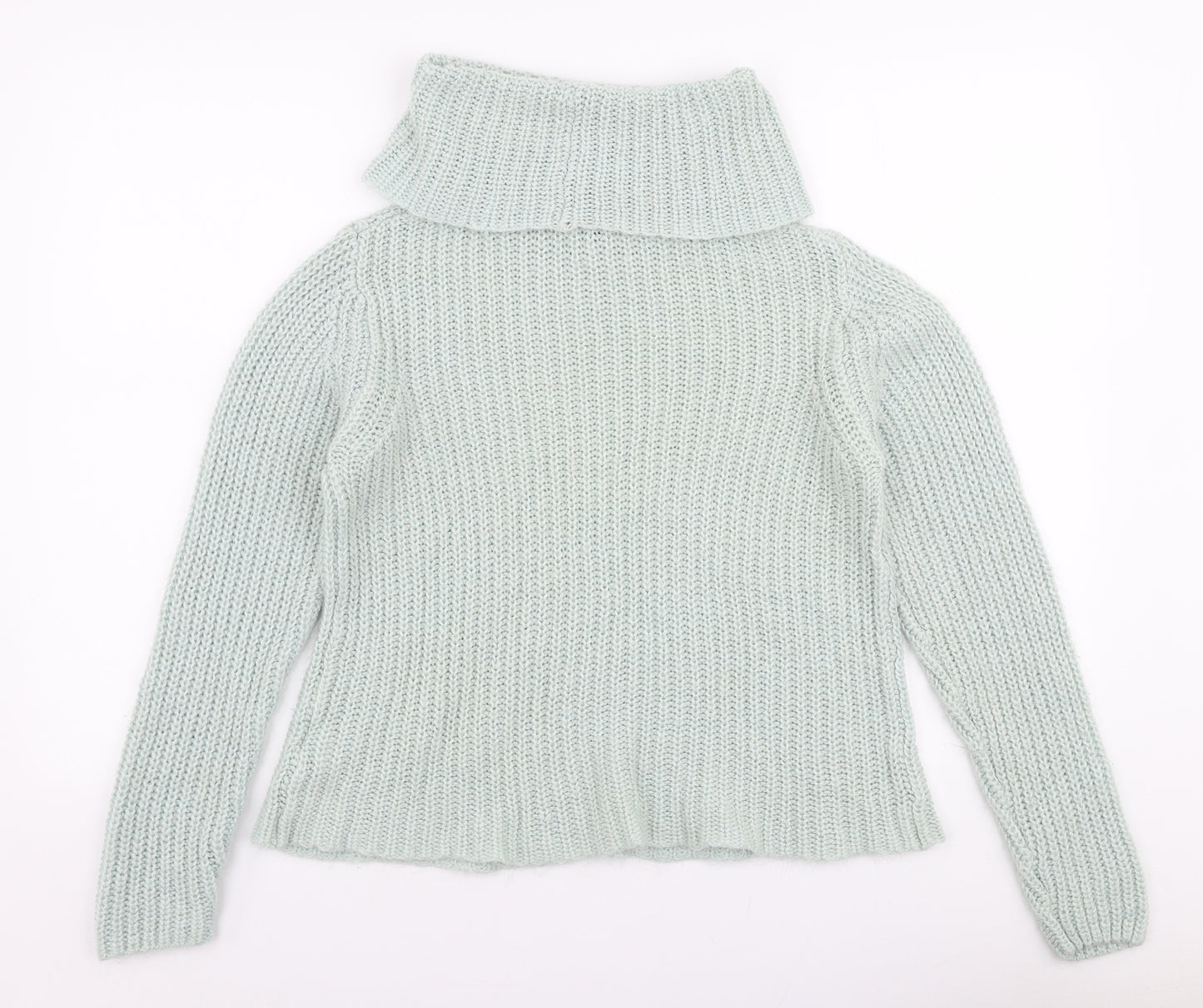 New Look Womens Blue Roll Neck  Acrylic Pullover Jumper Size 8