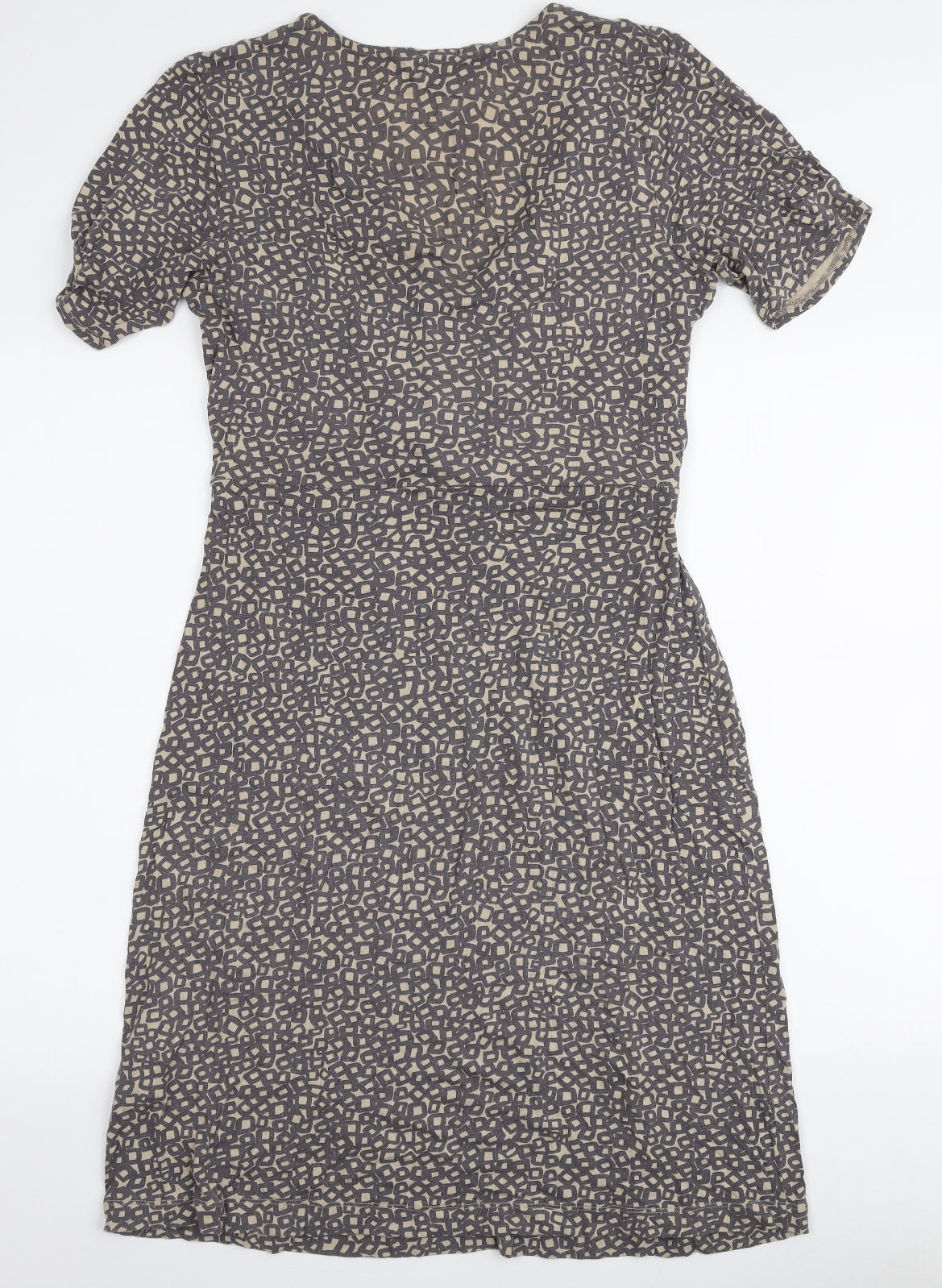 Great Plains Womens Brown Geometric Viscose A-Line  Size L  V-Neck Pullover