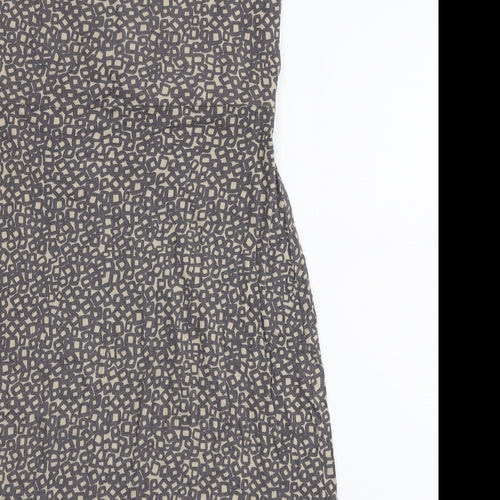 Great Plains Womens Brown Geometric Viscose A-Line  Size L  V-Neck Pullover