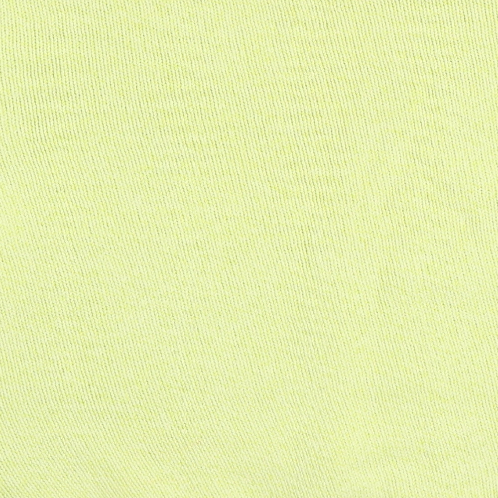Marks and Spencer Womens Yellow Round Neck  100% Cotton Pullover Jumper Size 14