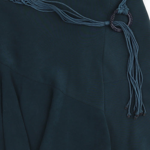 Isle Womens Green  Polyester Pleated Skirt Size 14