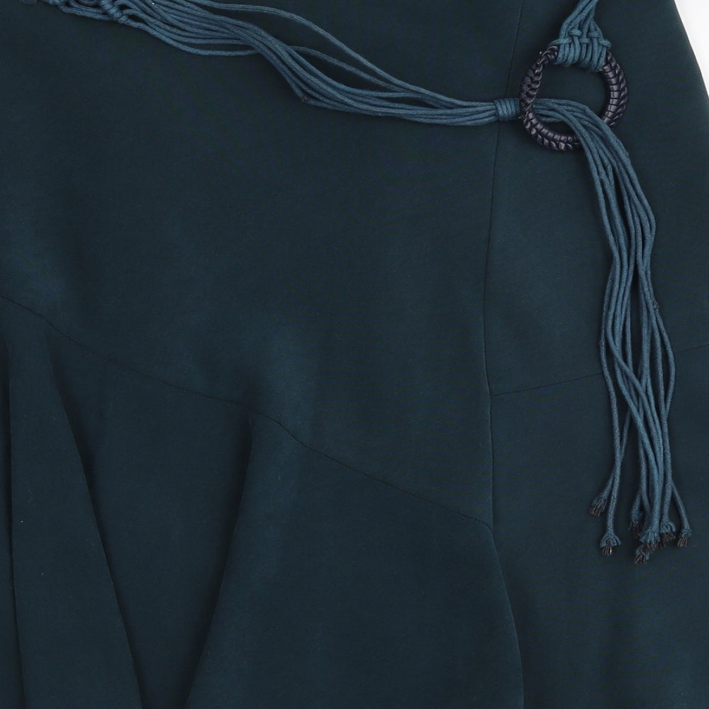Isle Womens Green  Polyester Pleated Skirt Size 14