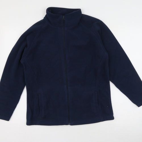 Tru collection  Mens Blue High Neck  Polyester Full Zip Jumper Size L
