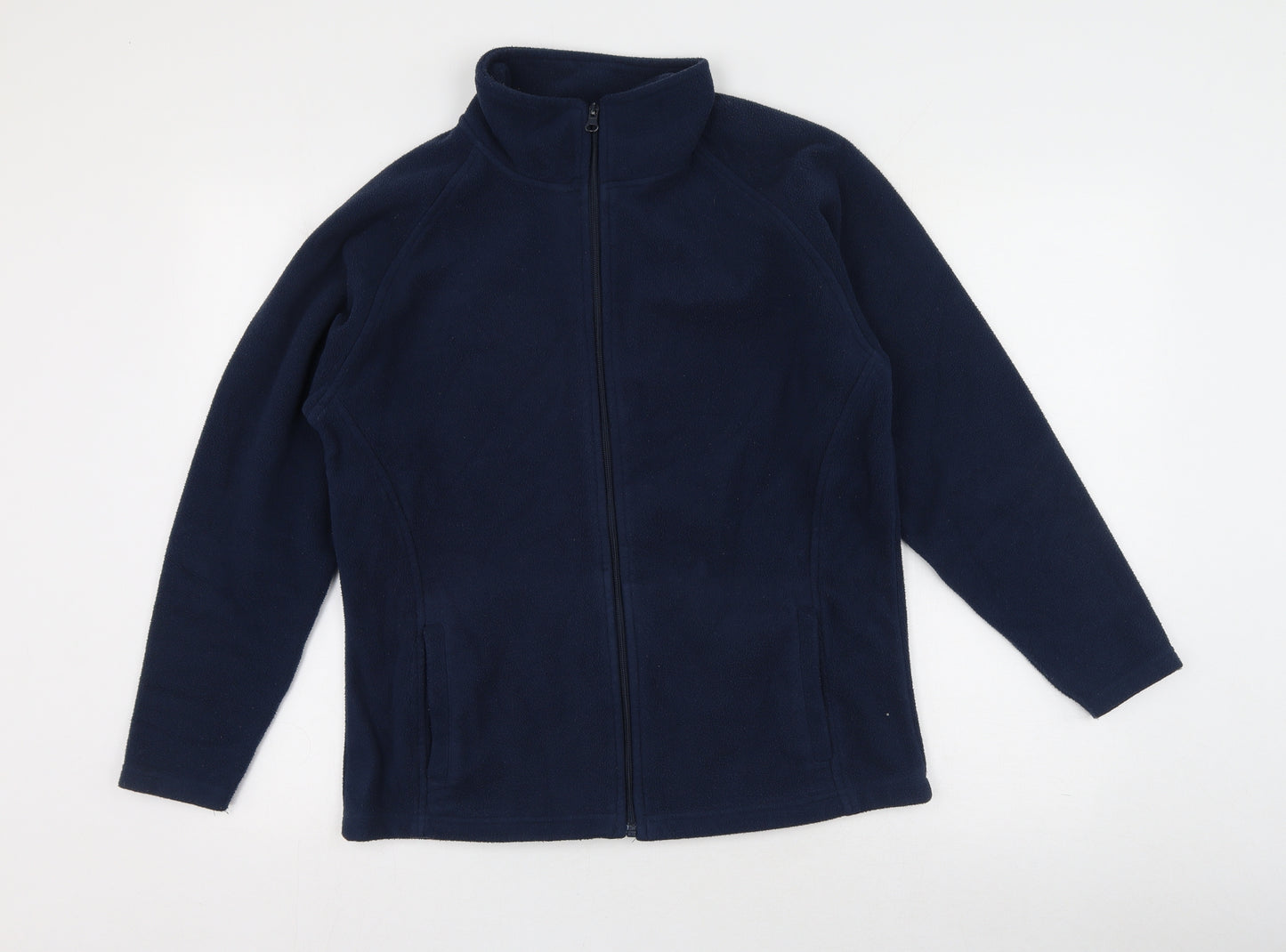 Tru collection  Mens Blue High Neck  Polyester Full Zip Jumper Size L