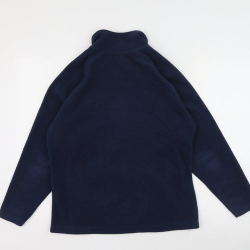 Tru collection  Mens Blue High Neck  Polyester Full Zip Jumper Size L