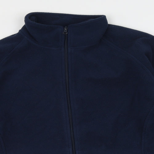 Tru collection  Mens Blue High Neck  Polyester Full Zip Jumper Size L