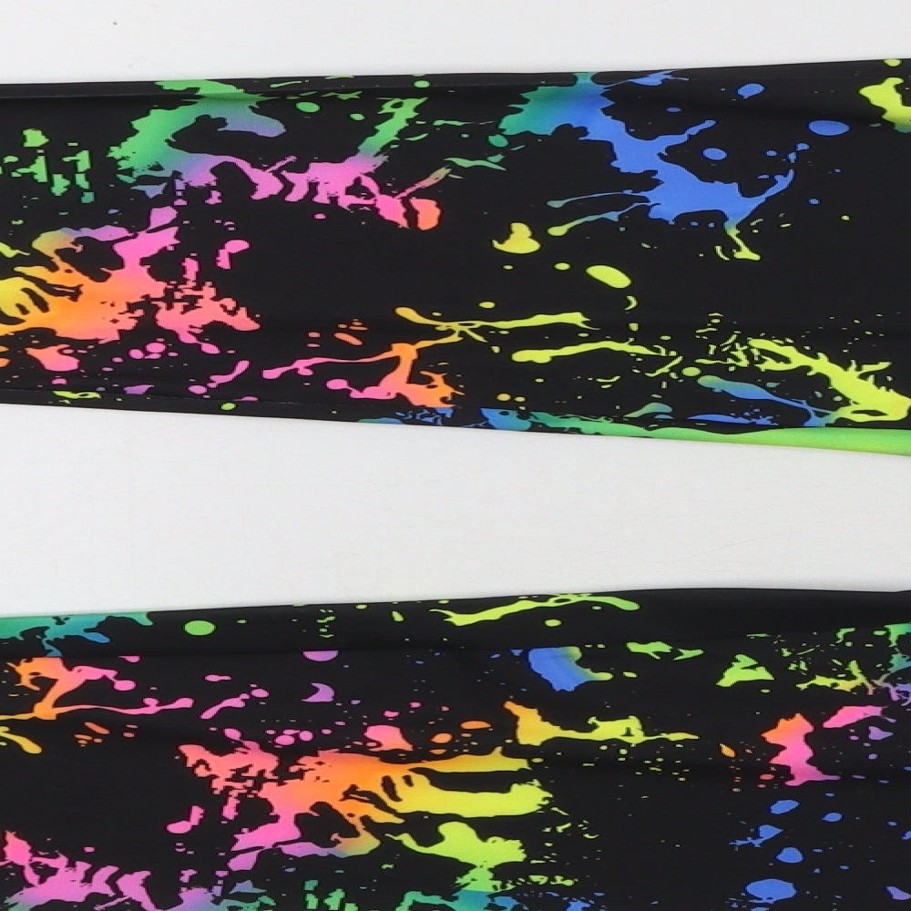 SheIn Womens Multicoloured Tie Dye Polyester Jegging Leggings Size L L27 in
