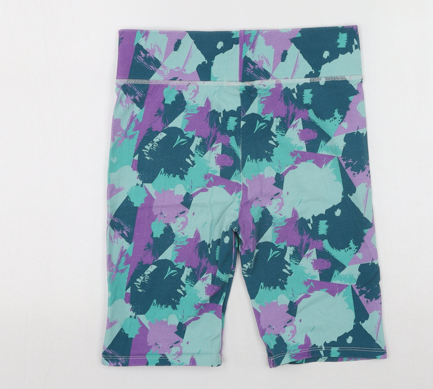 H&L Womens Multicoloured Geometric Cotton Sweat Shorts Size M L10 in Slim
