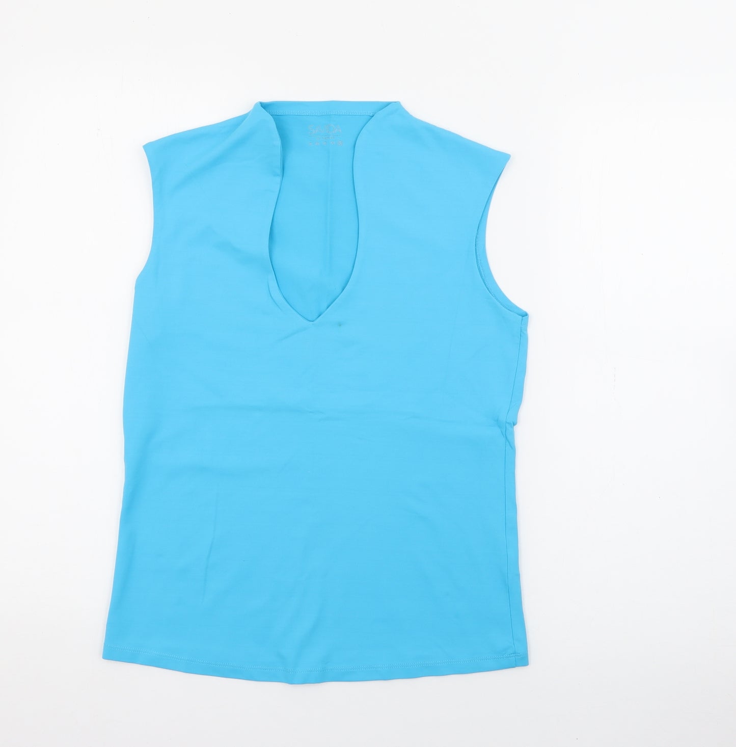 Savida Womens Blue  Polyester Basic Tank Size 16 V-Neck