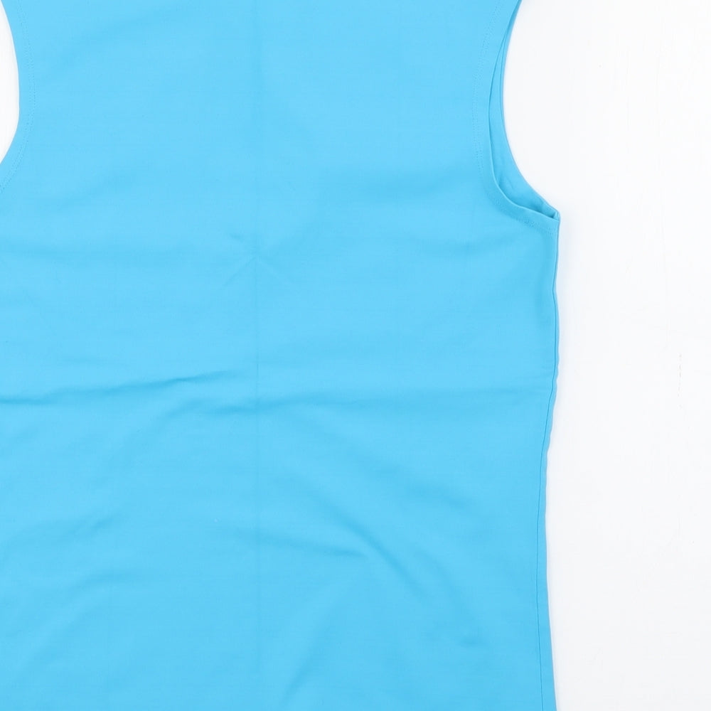 Savida Womens Blue  Polyester Basic Tank Size 16 V-Neck