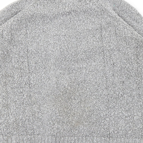 EWM Womens Grey High Neck  Acrylic Cardigan Jumper Size S