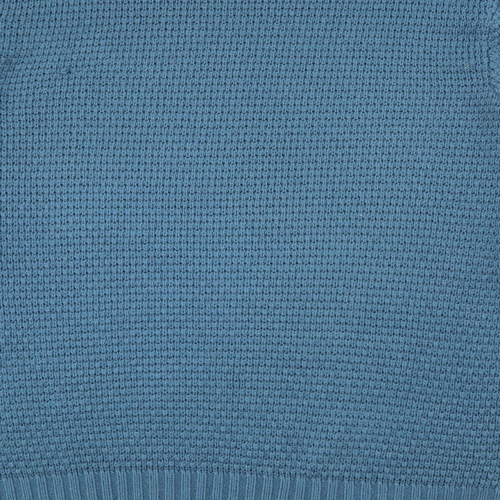 F&F Mens Blue Crew Neck  Acrylic Pullover Jumper Size 2XL
