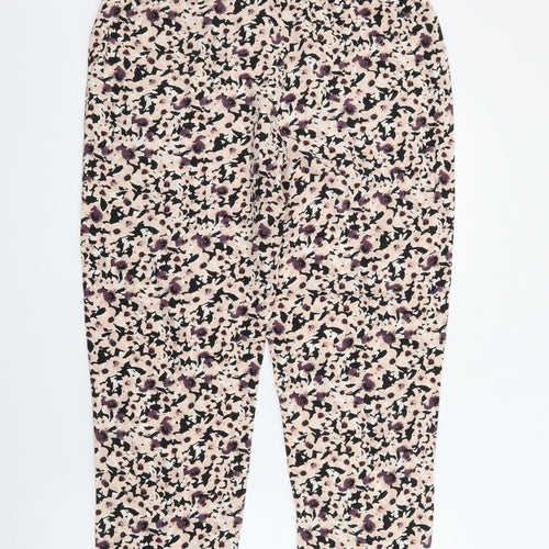 Primark Womens Multicoloured Geometric Viscose Trousers  Size 12 L25 in Regular