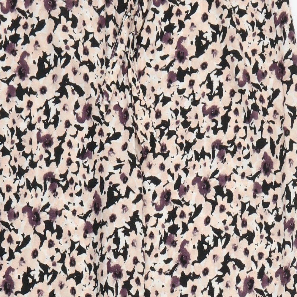 Primark Womens Multicoloured Geometric Viscose Trousers  Size 12 L25 in Regular