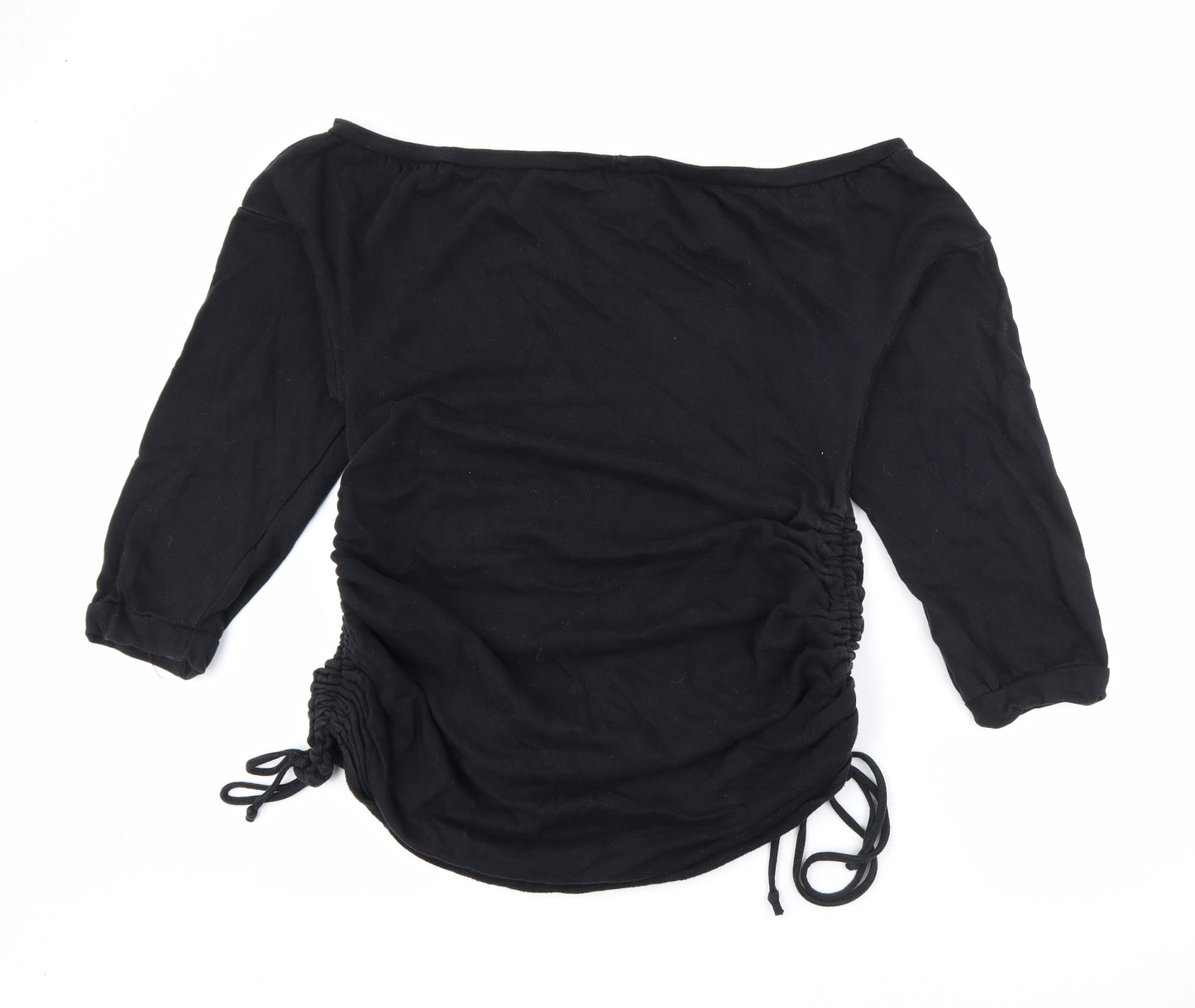 PRETTYLITTLETHING Womens Black  Polyester Jumper Dress  Size 16  Off the Shoulder