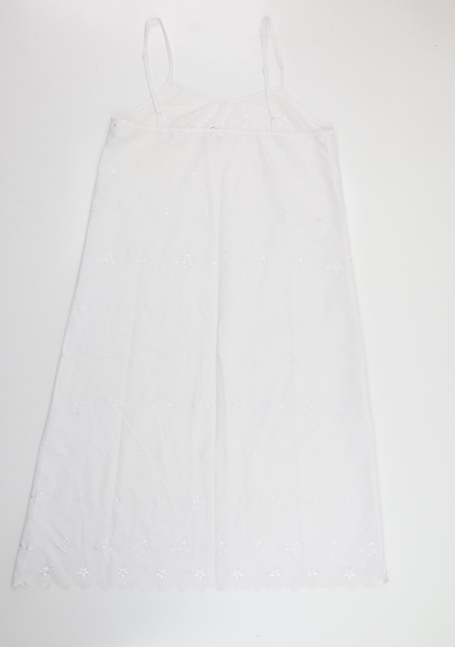 Tesco Womens White  Polyester Maxi  Size L  V-Neck