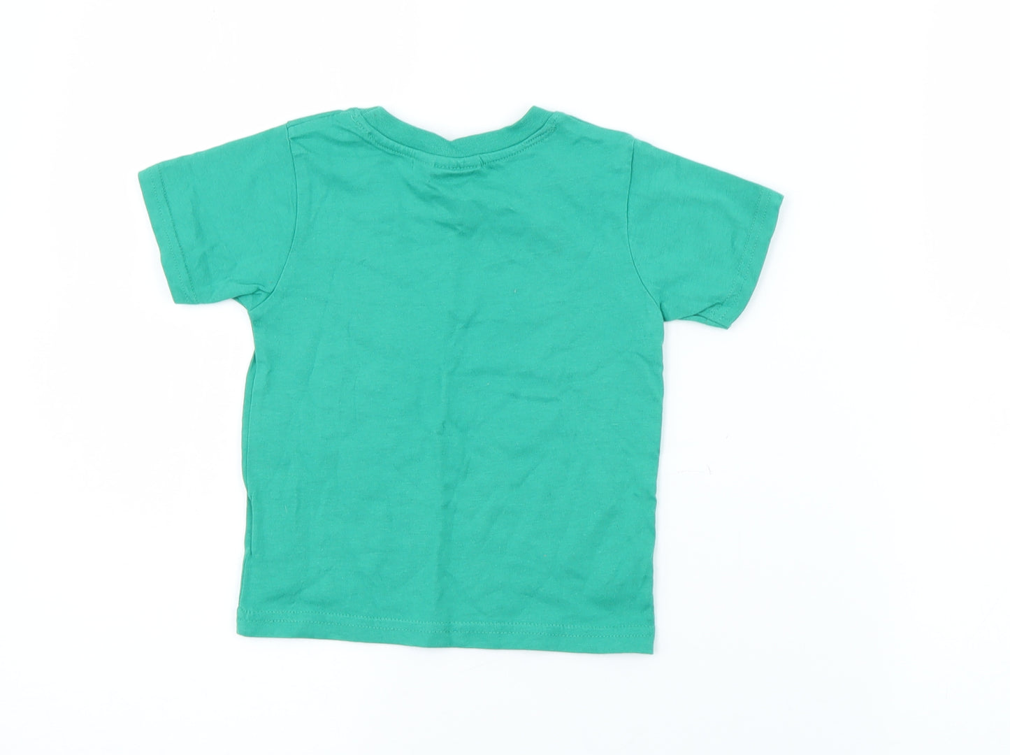 Primark Baby Green  Cotton Basic T-Shirt Size 12-18 Months Crew Neck  - Peppa Pig