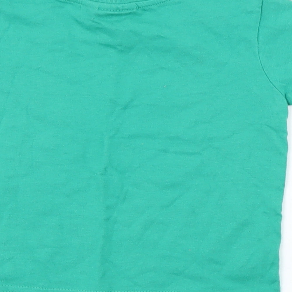 Primark Baby Green  Cotton Basic T-Shirt Size 12-18 Months Crew Neck  - Peppa Pig