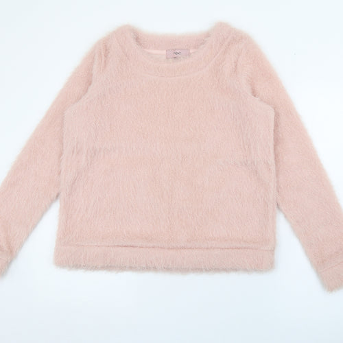 NEXT Womens Pink Crew Neck  Polyester Pullover Jumper Size 12
